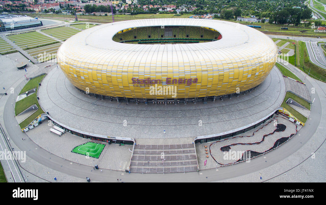 Stadion Energa Gdańsk - Energa Stadium Danzig heute bekannt als Polsat Plus Arena Stockfoto