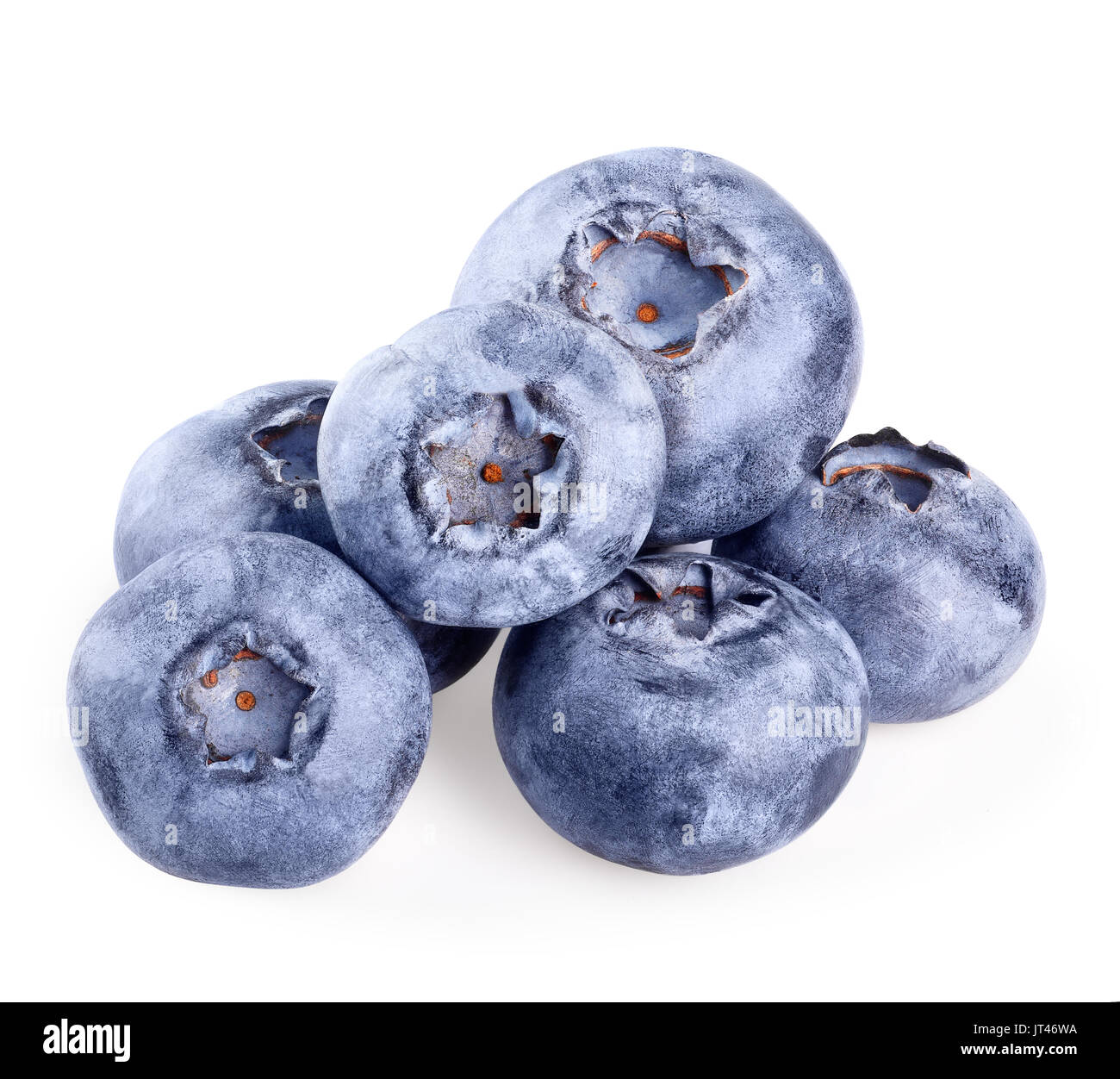 Haufen blueberry auf weißem Hintergrund. Wild Berry Stockfoto