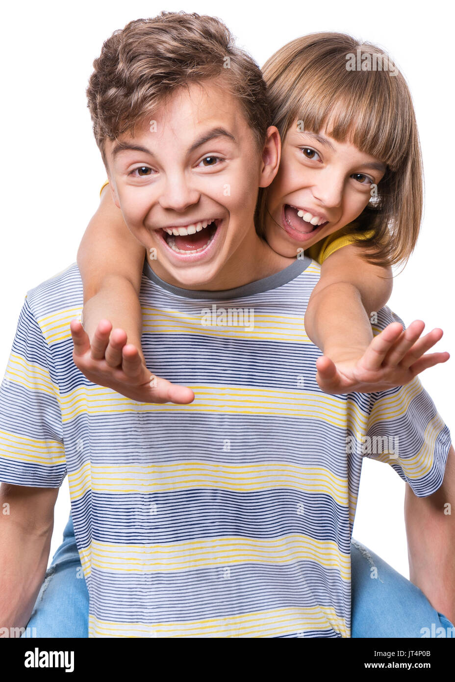 Porträt von Bruder und Schwester Stockfoto