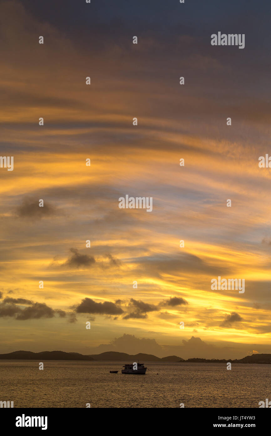 Donnerstag Insel Sonnenuntergang Stockfoto