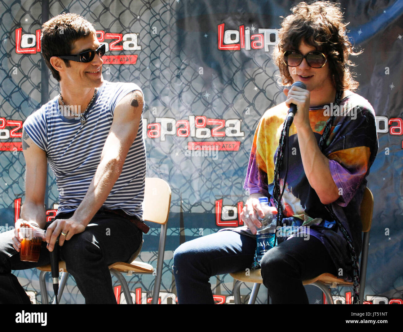 Perry Farrell seine Pressekonferenz 2008 Lollapalooza Music Festival Grant Park Chicago. Stockfoto