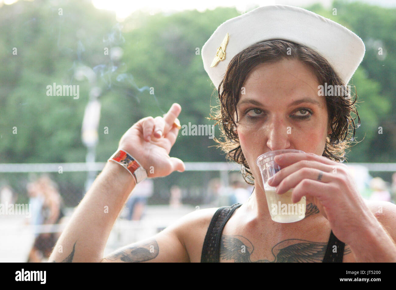 Mickey Avalon Porträts 2007 Lollapalooza Chicago, IL Stockfoto