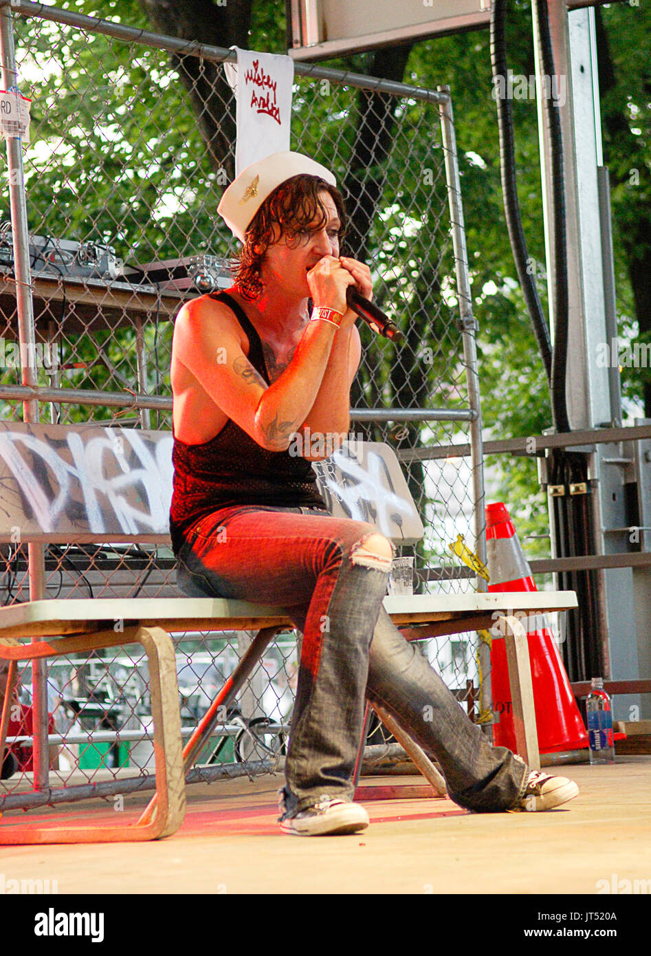 Mickey Avalon führt 2007 Lollapalooza Chicago, IL Stockfoto