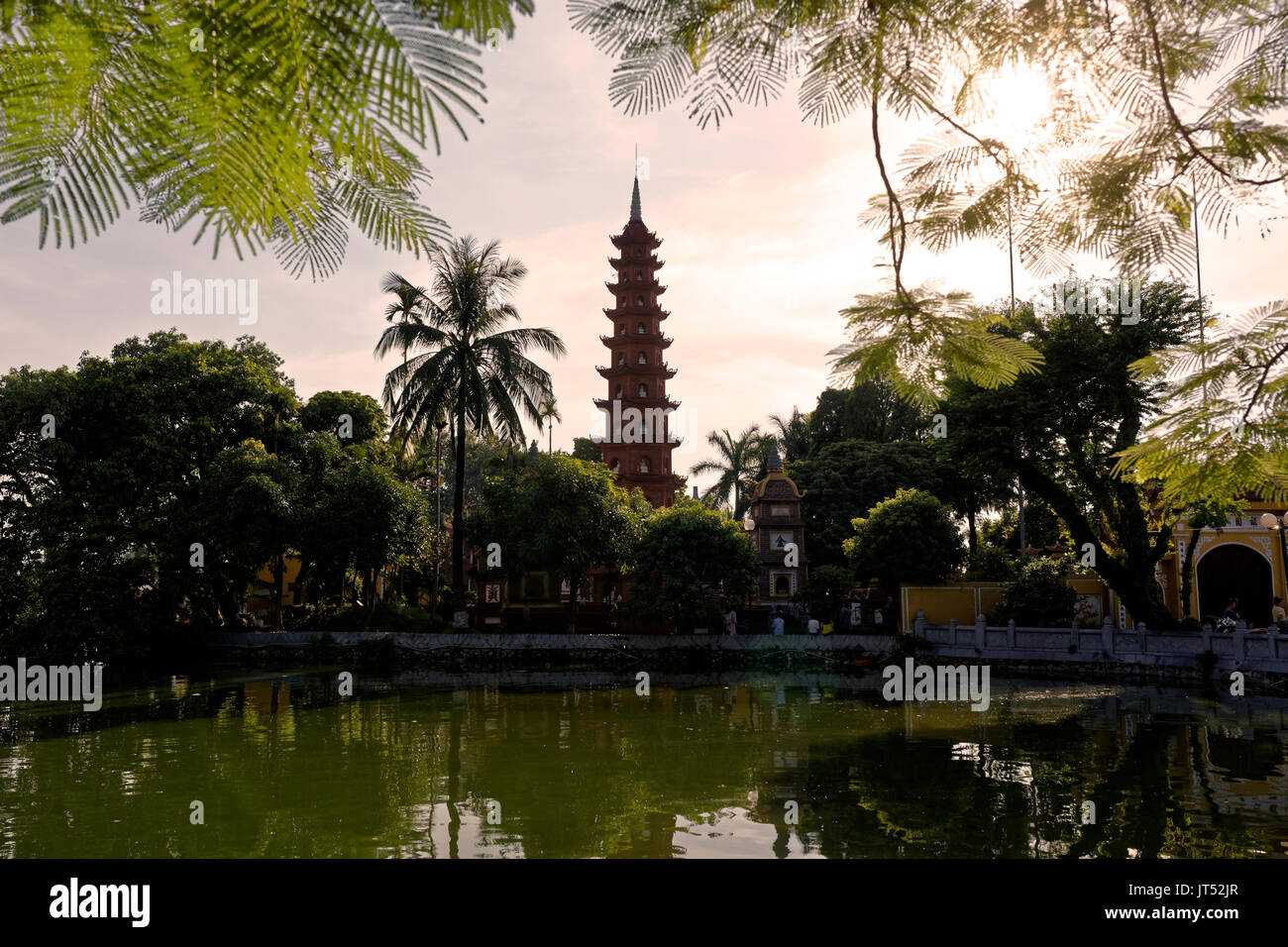 Hanoi Tran Quoc Pagode Stockfoto