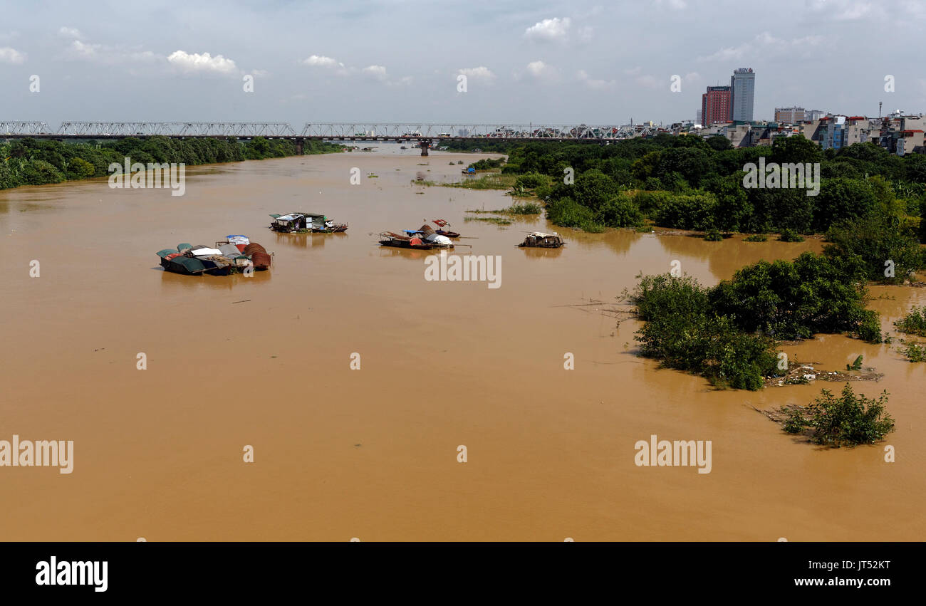 Hanoi Red River Stockfoto