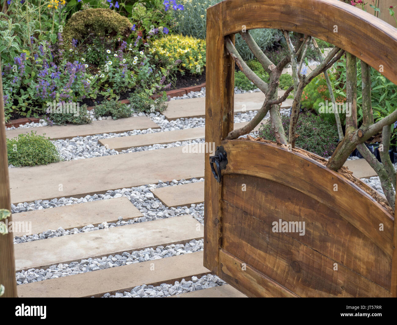 Gärtner Welt leben Artemis Landschaften "Leben in Sync' Garten. Stockfoto