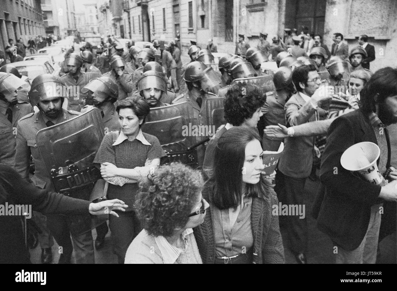 Mailand (Italien), 1976, für die Rechte der Frauen und für die Verteidigung der Abtreibung Gesetz Stockfoto