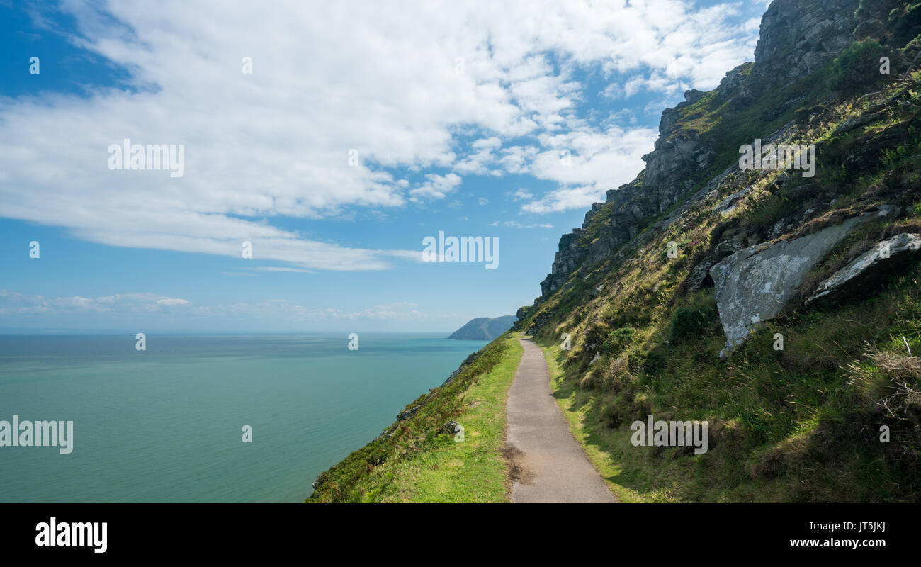 Der South West Coast Path in der Nähe von Lynmouth Stockfoto