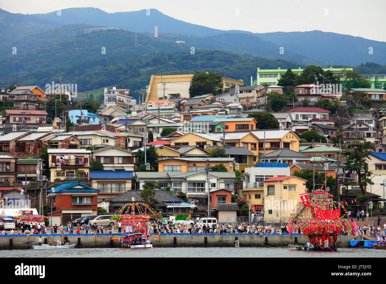 Japan, der Präfektur Kanagawa, Shimoda Stadt, Skyline, Kibune Matsuri, Festival, Stockfoto