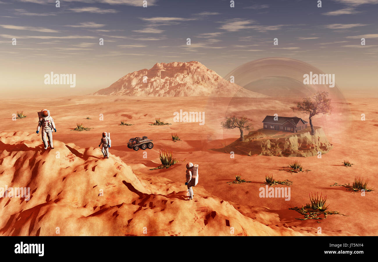 Terraforming auf dem Mars Stockfoto
