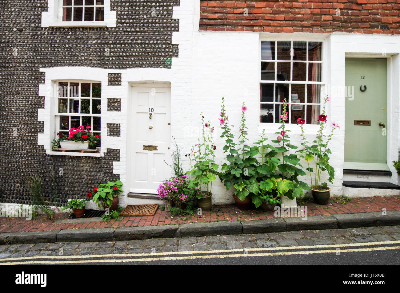 Hübsche alte Häuser in Lewes, East Sussex Stockfoto