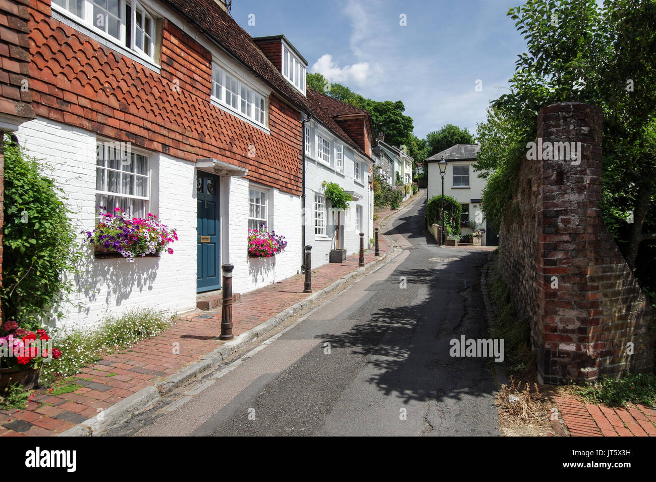 Ruhigen hübschen Straße in Lewes, East Sussex Stockfoto