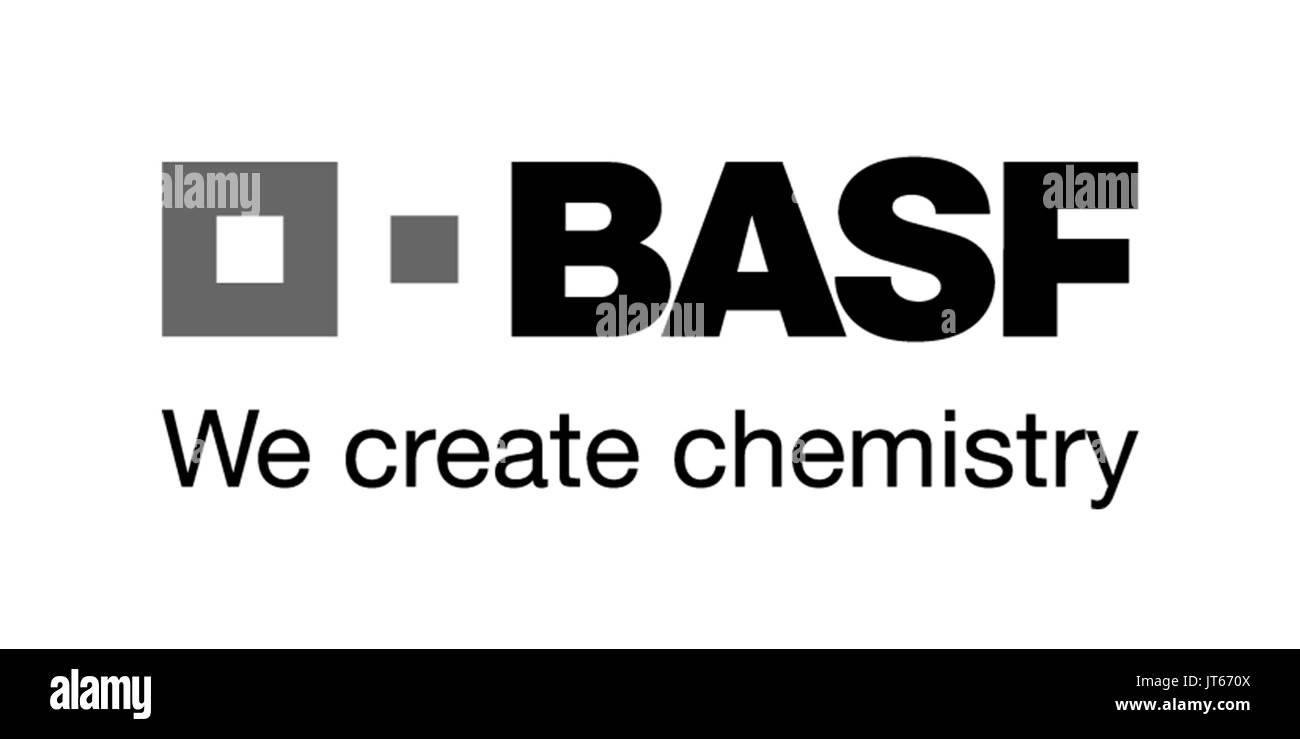 BASF, Firmenlogo, deutsches Chemieunternehmen, DAX 30-Unternehmen Stockfoto