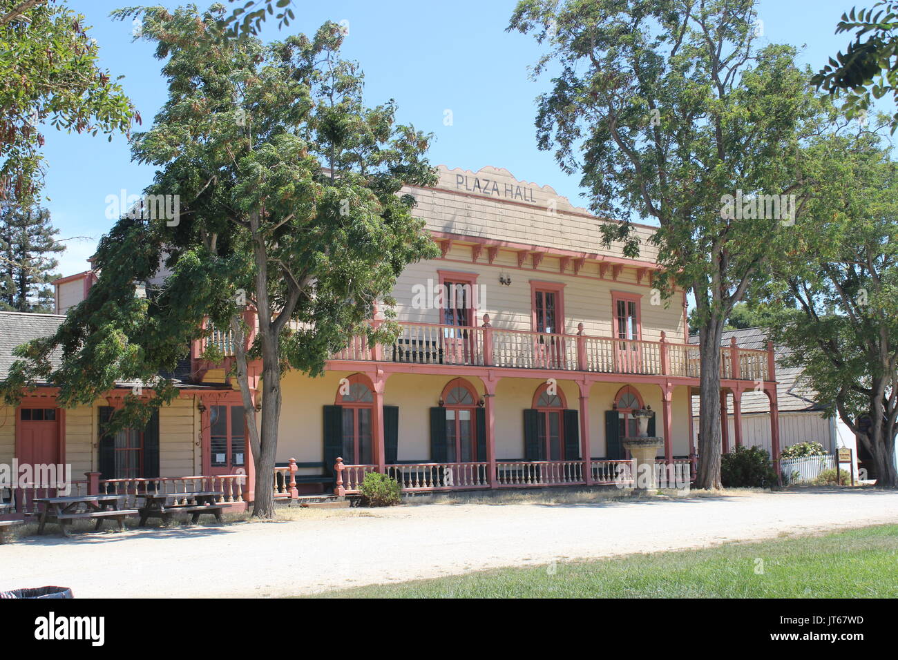 Plaza Rathaus, erbaut 1868, San Juan Bautista, Kalifornien Stockfoto
