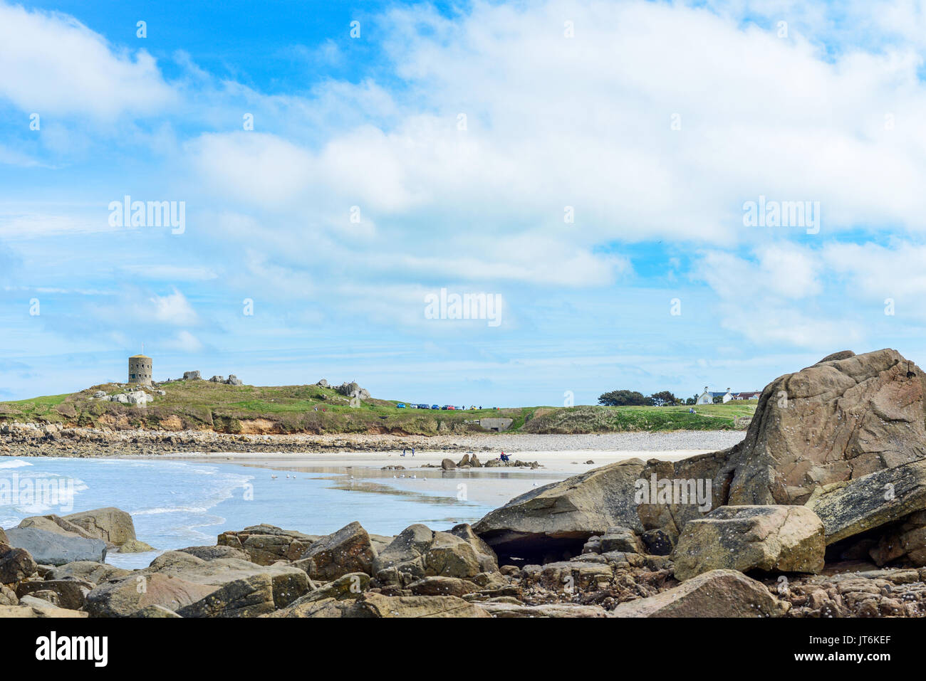 Lancress Bay, Guernsey, Channel Islands Stockfoto