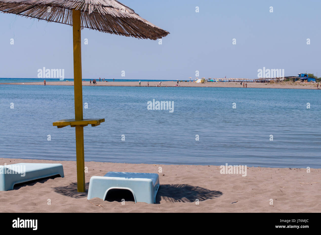 Strand in Ada Bojana Montenegro Stockfoto