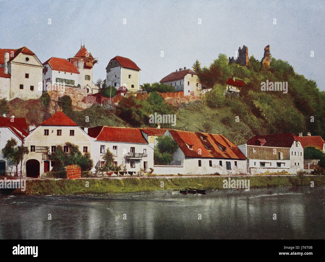 Historisches Foto der Hals in der Nähe von Passau, Bayern, Deutschland,  Digital verbesserte Reproduktion eines Bildes zwischen 1880 - 1885  veröffentlicht Stockfotografie - Alamy