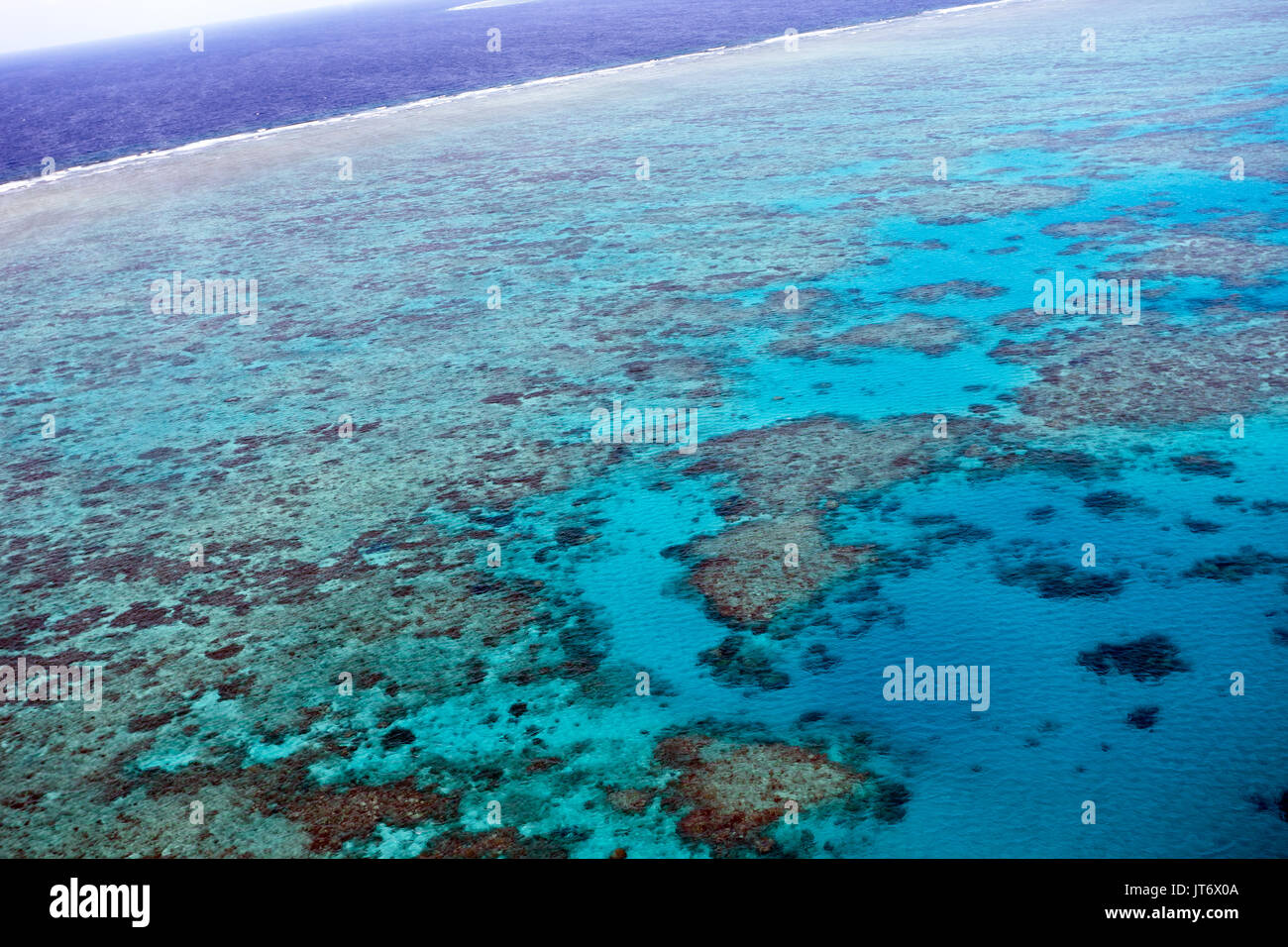 Mehrere valuesAerial Blick über Hastings Reef, Cairns, Queensland, Australien Stockfoto