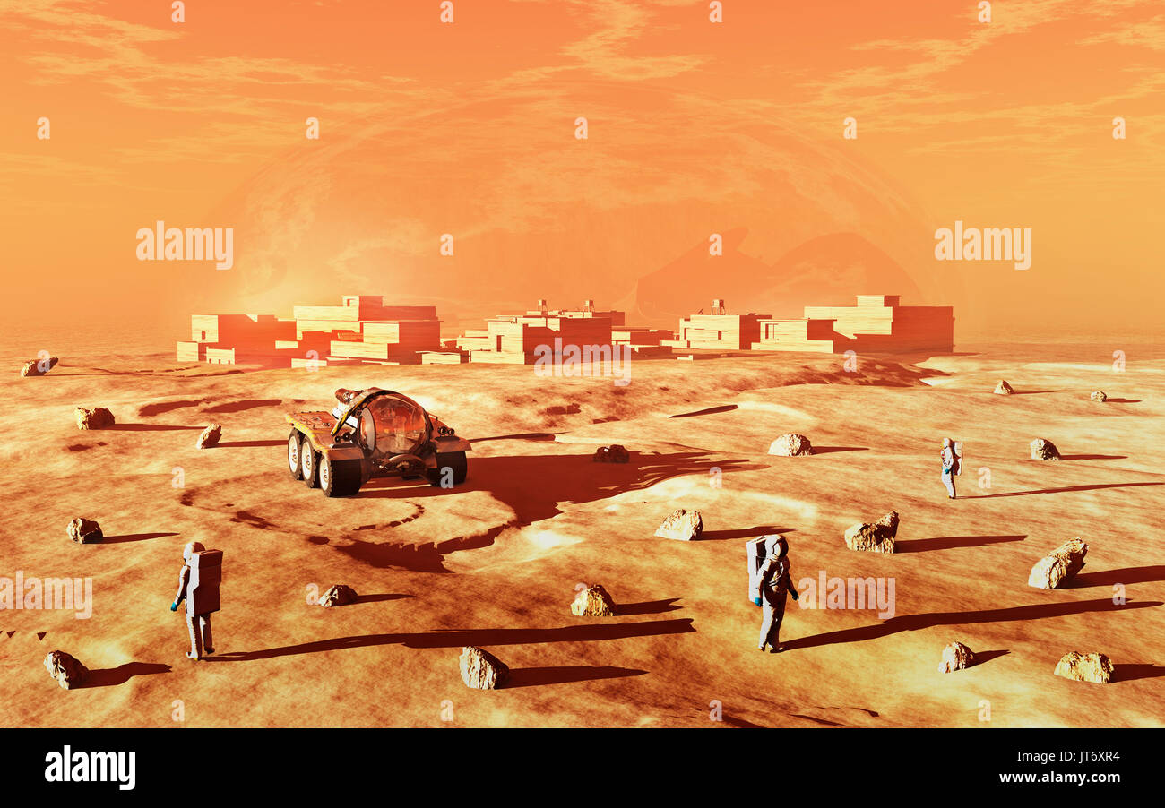 Terraforming auf dem Mars Stockfoto
