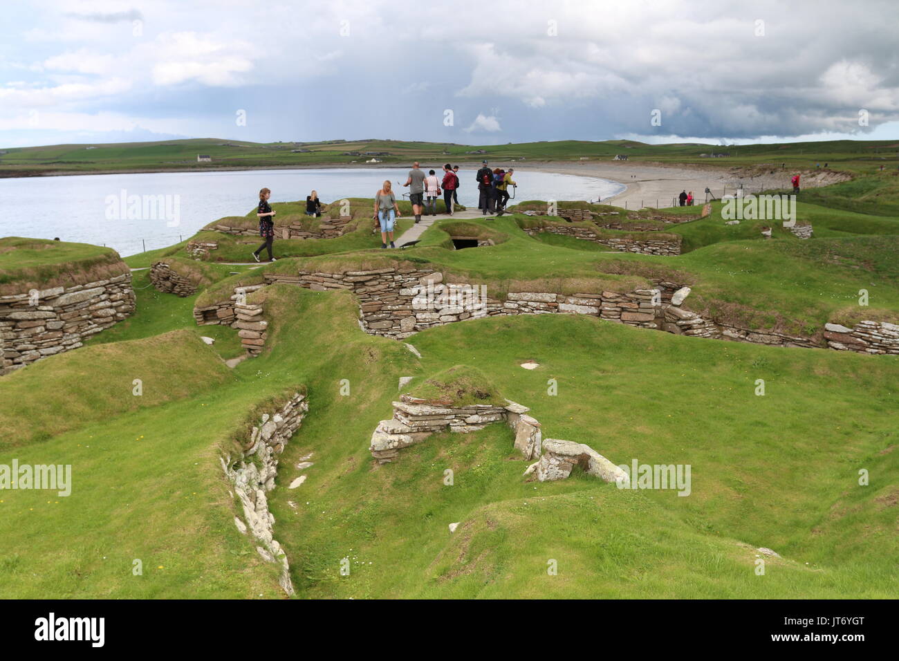 Skara Brae, neolithische Dorf, Orkney Inseln Stockfoto