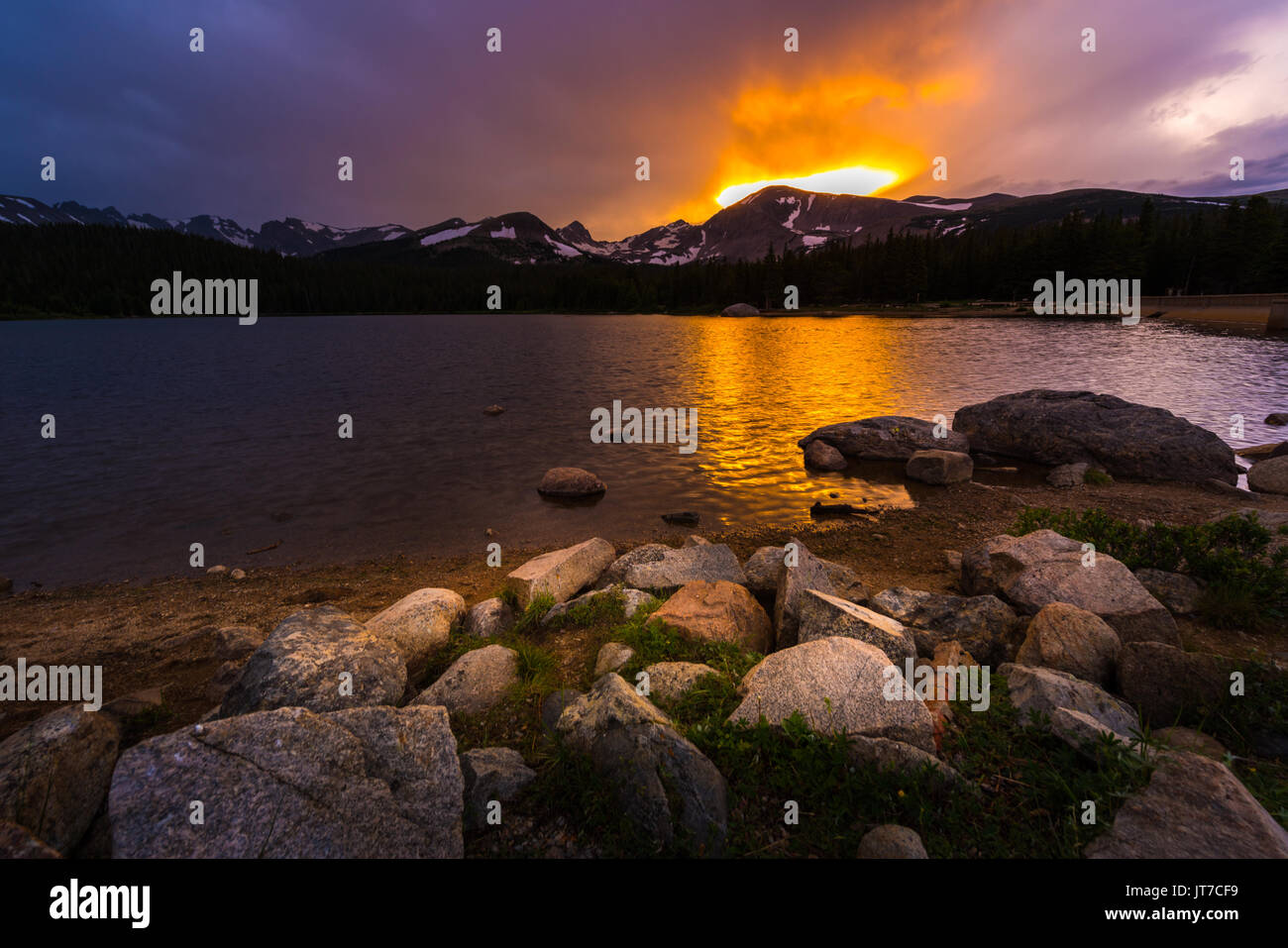 Brainard See Erholungsgebiet Indian Peaks Colorado Stockfoto