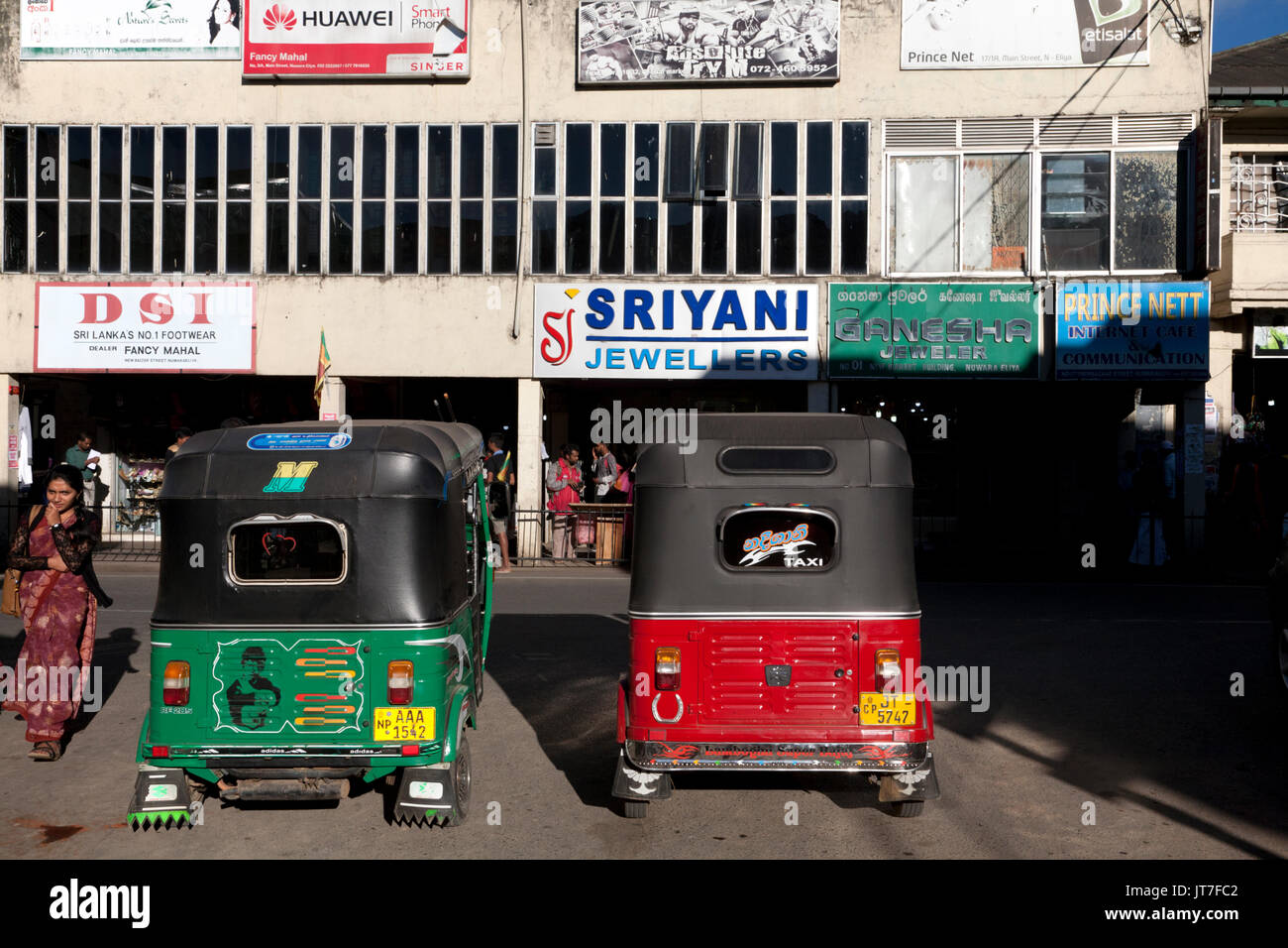 Tuktuks Nuwara Eliya zentrale Provinz Sri Lanka Stockfoto