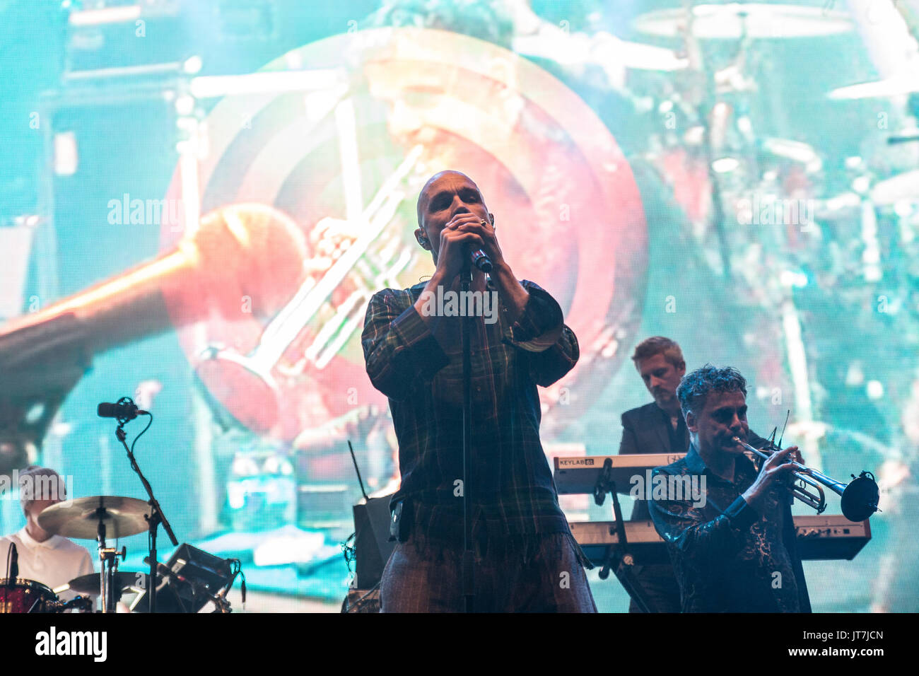 Tim Booth Von James Beim Hope & Glory Festival. Liverpool, England. 05.08.17 Stockfoto