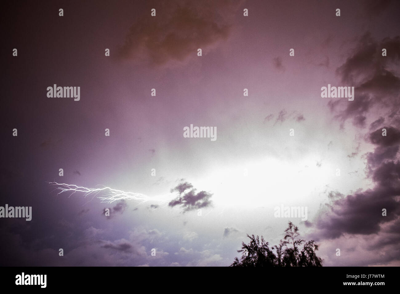 Blitz in Ljubljana Stockfoto