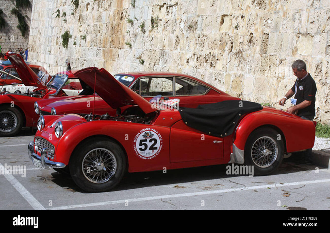 Classic cars on-Display & Racing am Malta Grand Prix 2012. Stockfoto