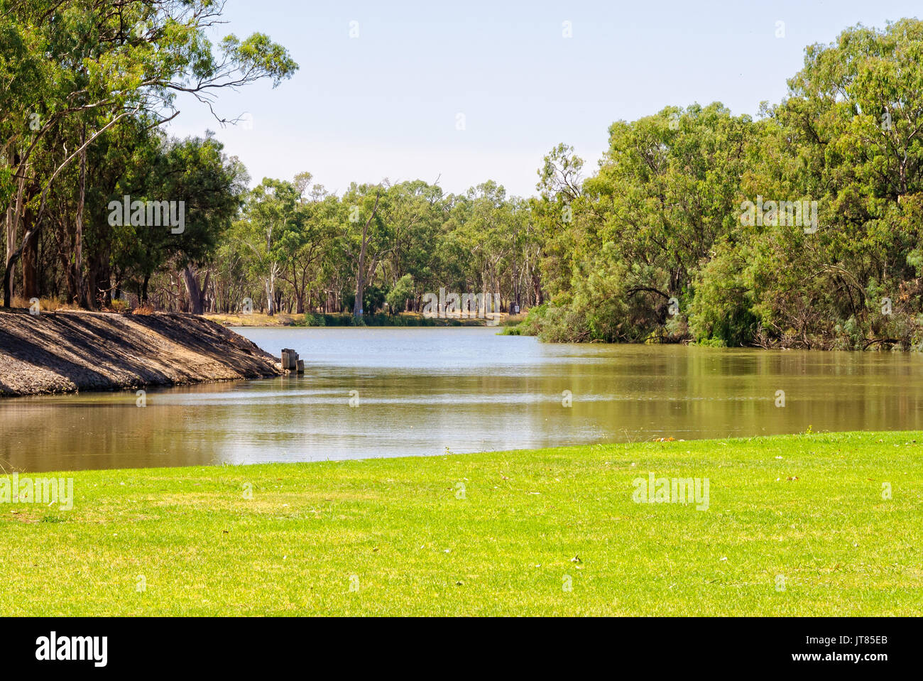 Murray River auf Lock Insel - Mildura, Victoria, Australien Stockfoto