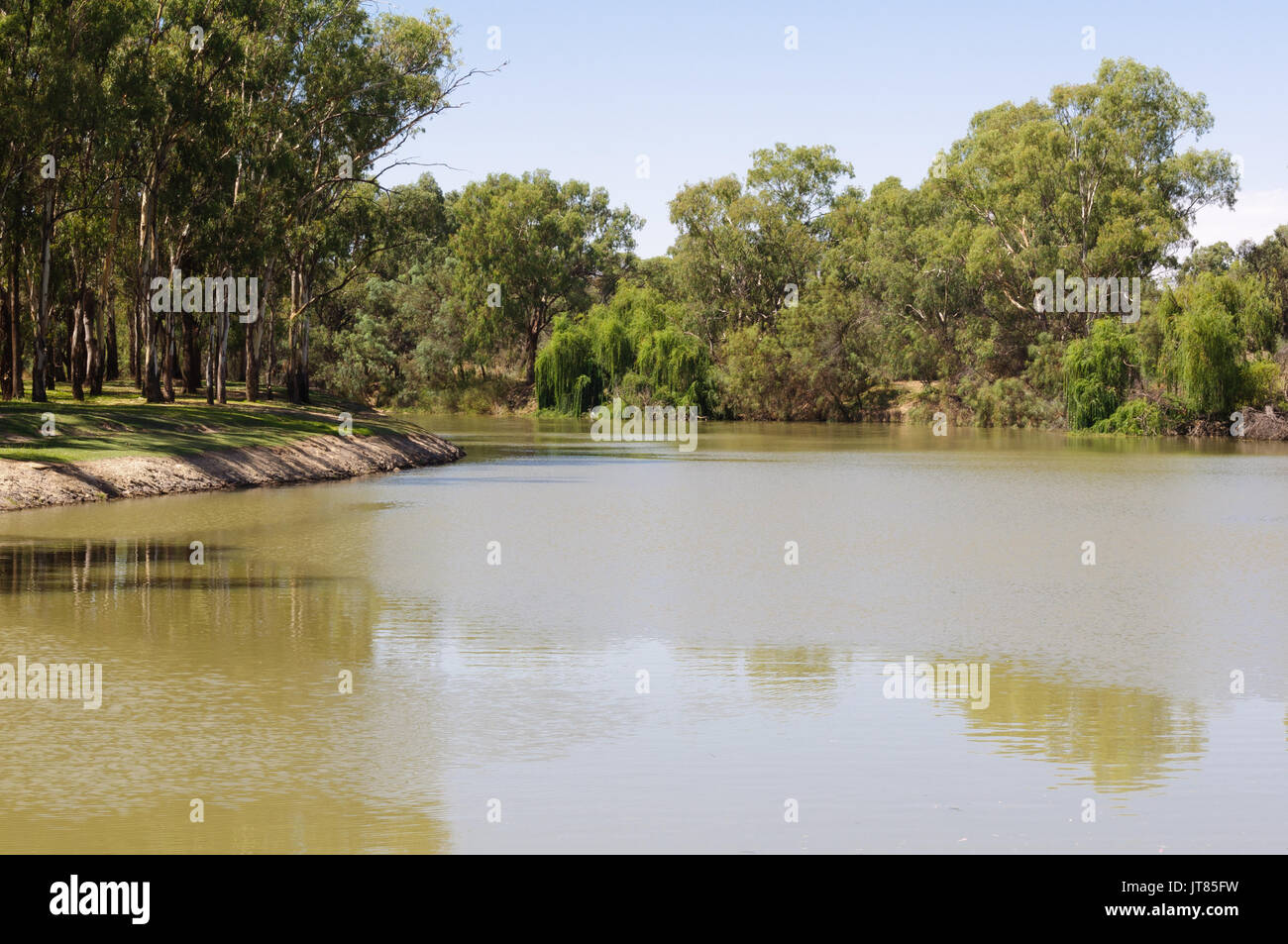 Murray River auf Lock Insel - Mildura, Victoria, Australien Stockfoto