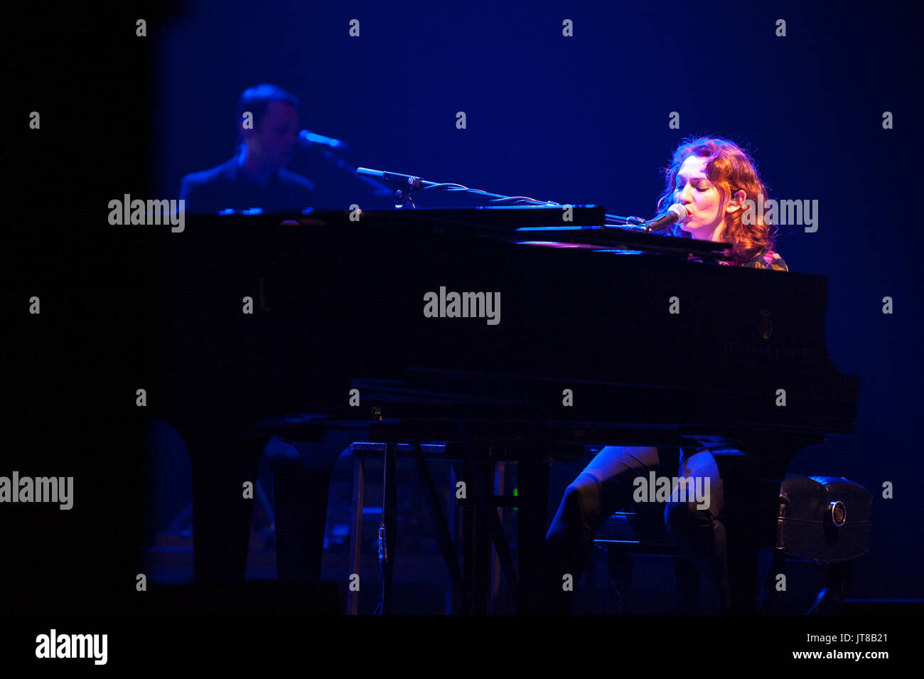 Liverpool, Großbritannien. 7. August 2017. Russisch-amerikanische Sängerin geboren, Regina Spektor, führt das vorletzte Konzert ihrer UK-Tour im Sommer. Die Tour stellt Ihren zweiten UK-Tour zur Unterstützung ihres Hochgelobten siebten Album "Denken Sie daran, uns zu leben". © Paul Warburton Stockfoto