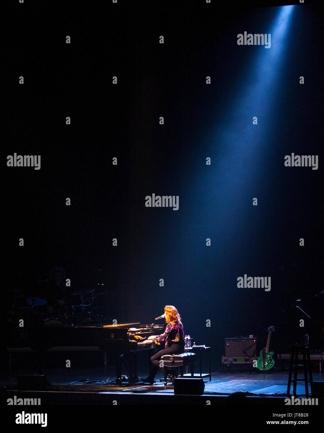 Liverpool, Großbritannien. 7. August 2017. Russisch-amerikanische Sängerin geboren, Regina Spektor, führt das vorletzte Konzert ihrer UK-Tour im Sommer. Die Tour stellt Ihren zweiten UK-Tour zur Unterstützung ihres Hochgelobten siebten Album "Denken Sie daran, uns zu leben". © Paul Warburton Stockfoto