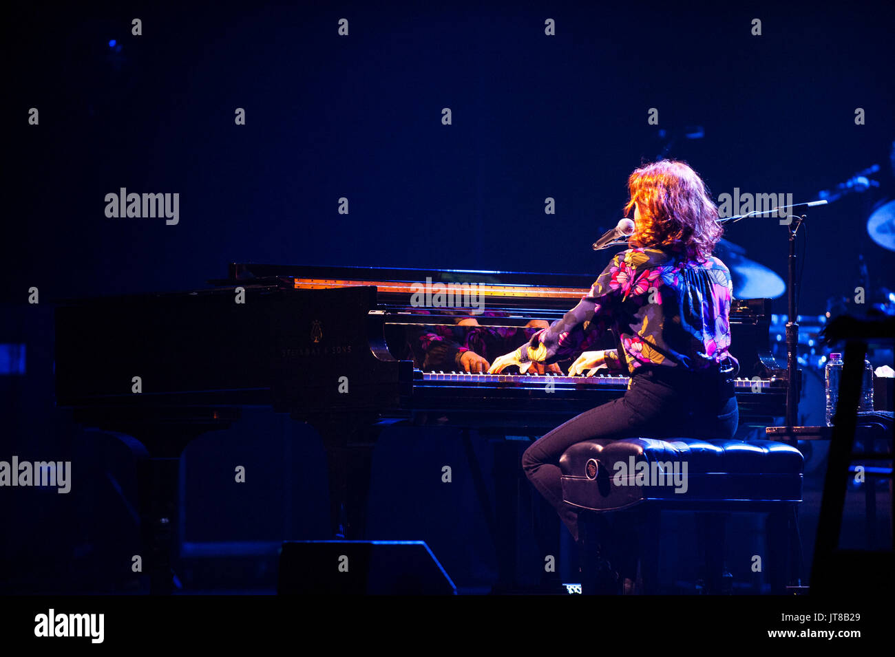 Liverpool, Großbritannien. 7. August 2017. Russisch-amerikanische Sängerin geboren, Regina Spektor, führt das vorletzte Konzert ihrer UK-Tour im Sommer. Die Tour stellt Ihren zweiten UK-Tour zur Unterstützung ihres Hochgelobten siebten Album "Denken Sie daran, uns zu leben". © Paul Warburton Stockfoto