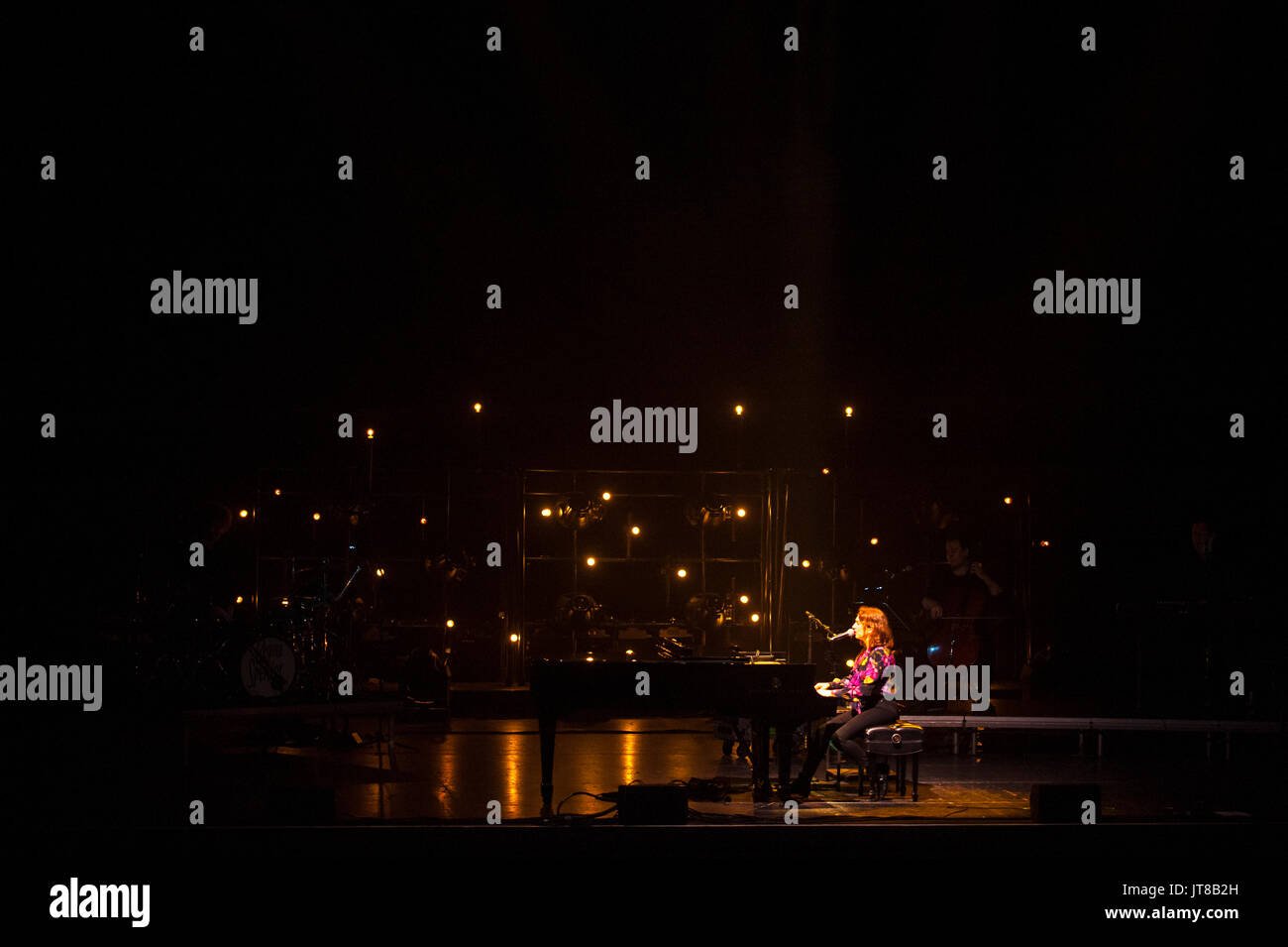 Liverpool, Großbritannien. 7. August 2017. Russisch-amerikanische Sängerin geboren, Regina Spektor, führt das vorletzte Konzert ihrer UK-Tour im Sommer. Die Tour stellt Ihren zweiten UK-Tour zur Unterstützung ihres Hochgelobten siebten Album "Denken Sie daran, uns zu leben". © Paul Warburton Stockfoto
