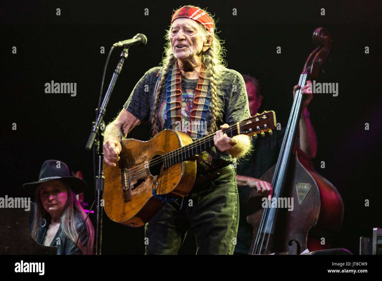 Merritt, Kanada. 6 Aug, 2017. Us-amerikanischer Musiker, Sänger und Songwriter Willie Nelson bei Rockin River Music Festival in Merrit, BC, Kanada. . Credit: Jamie Taylor/Alamy Leben Nachrichten. Stockfoto