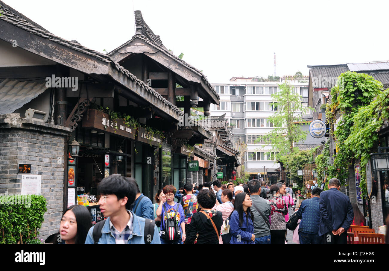 In der historischen Altstadt von Chengdu. 10.04.2017, getroffen. Foto: Reinhard Kaufhold/dpa-Zentralbild/ZB | Verwendung weltweit Stockfoto