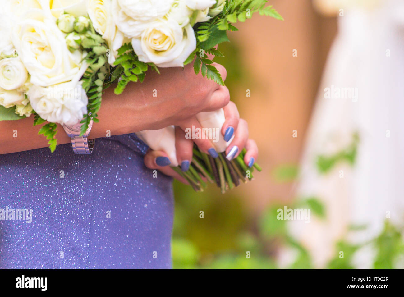 Zwei Menschen heiraten Stockfoto