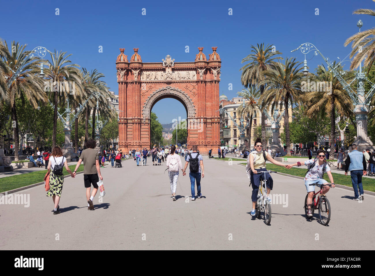 "Arc de Triomf", der von dem Architekten Josep Vilaseca i Casanovas, Barcelona, Katalonien, Spanien, Europa Stockfoto