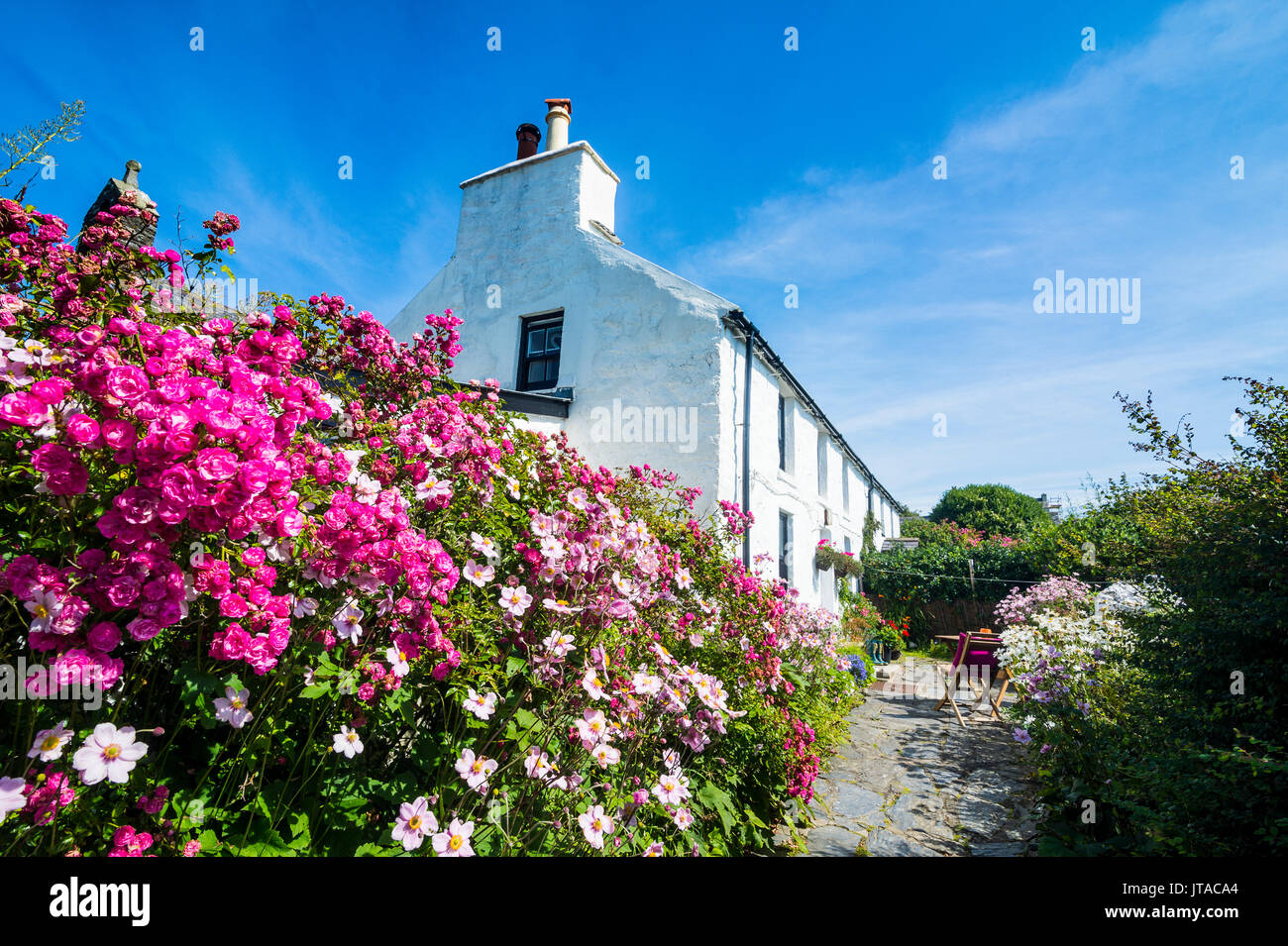 Lebendiges Museum Cregneash Village, Insel Man, Krone Abhängigkeit von Großbritannien, Europa Stockfoto