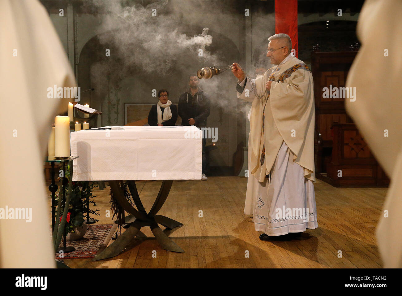 Gründonnerstag Feier in einem Pariser Katholische Kirche, Paris, Frankreich, Europa Stockfoto