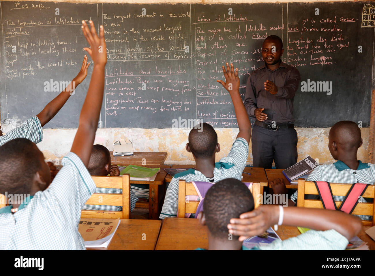 Mulago Schule für Gehörlose, laufen durch die mulago Katholische Spiritaner Gemeinschaft, Mulago, Uganda, Afrika Stockfoto