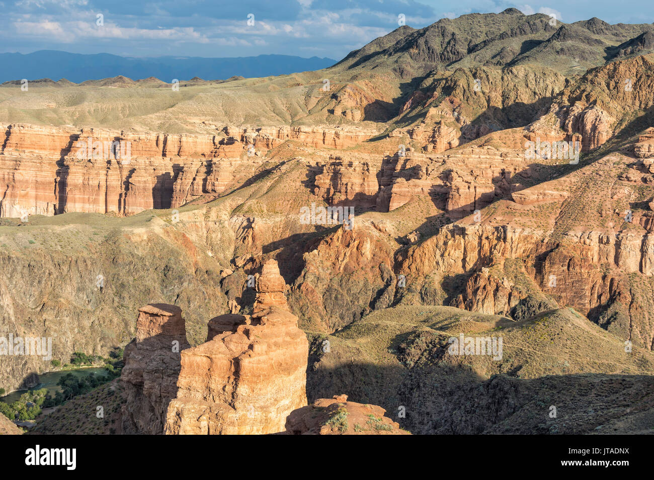Sharyn Canyon National Park und das Tal der Burgen, Tien Shan Gebirge, Kasachstan, Zentralasien, Asien Stockfoto