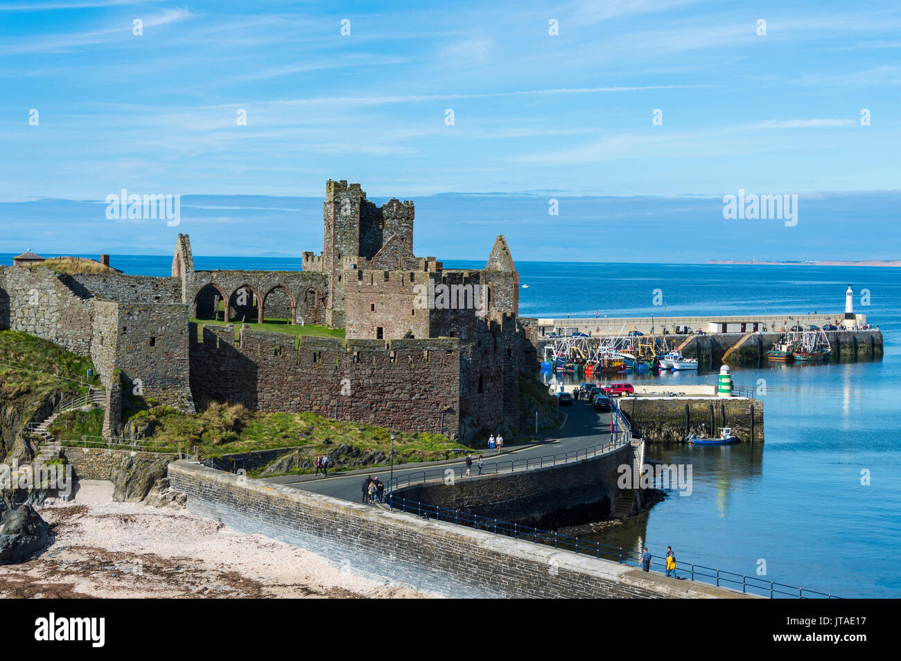 Peel Castle, Schälen, Isle of Man, Großbritannien, Europa Stockfoto