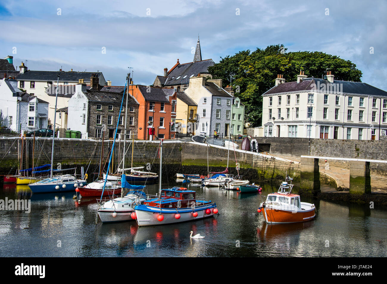 Hafen von Castletown, Insel Man, Krone Abhängigkeit von Großbritannien, Europa Stockfoto