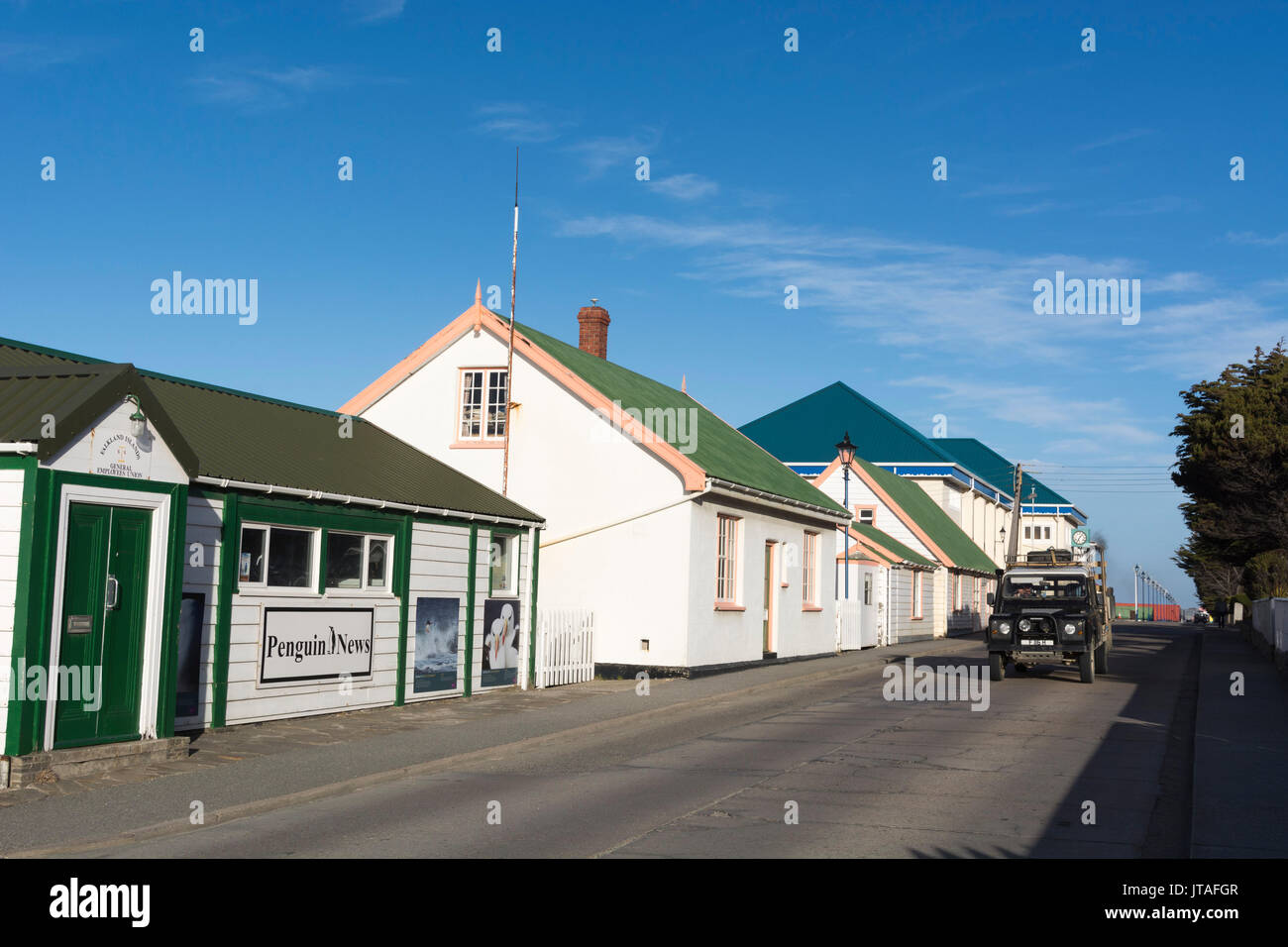 Häuser in Stanley, die Hauptstadt der Falkland-inseln Stockfoto