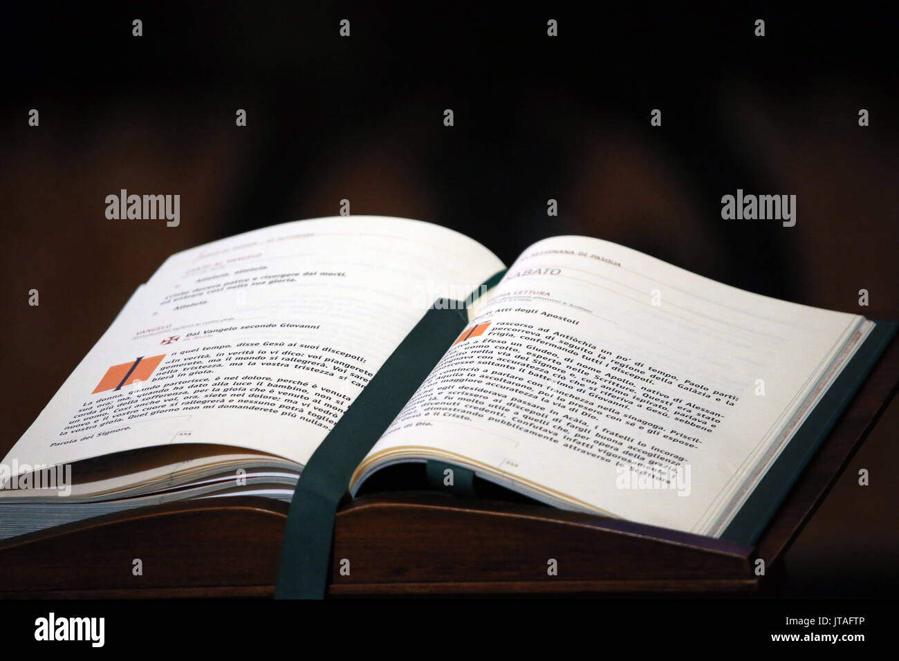 Römische Missel in Italienisch, Pella, Piemont, Italien, Europa Stockfoto