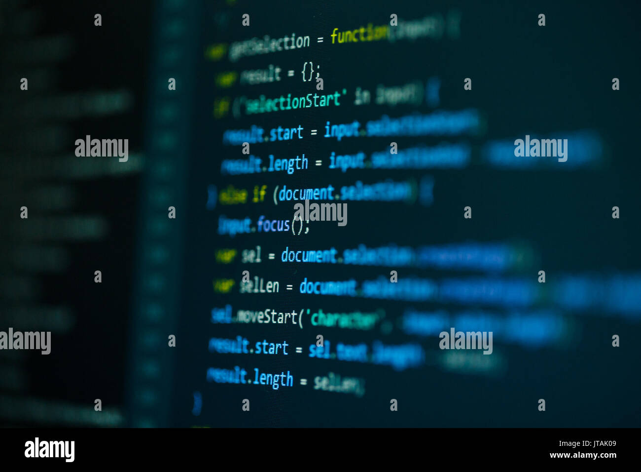 Computer source code Programmer script Developer Stockfoto