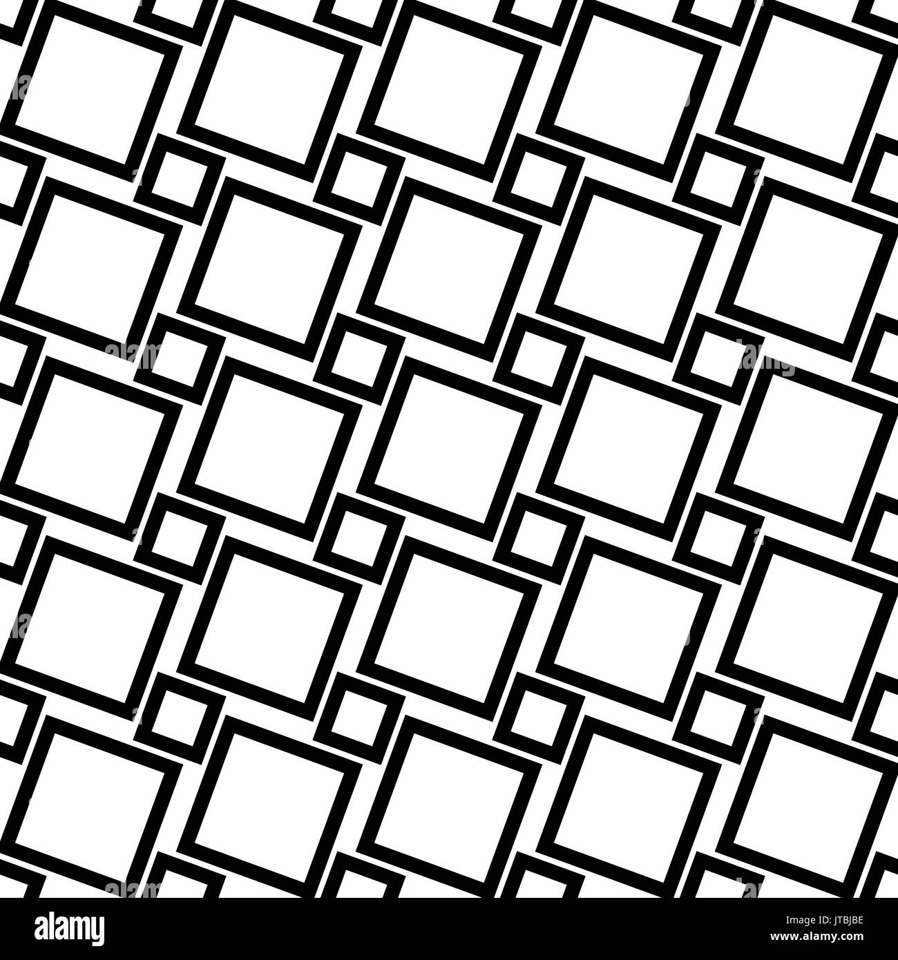 Monochrome abstrakte Nahtlose geometrische quadratischen Muster Stock Vektor