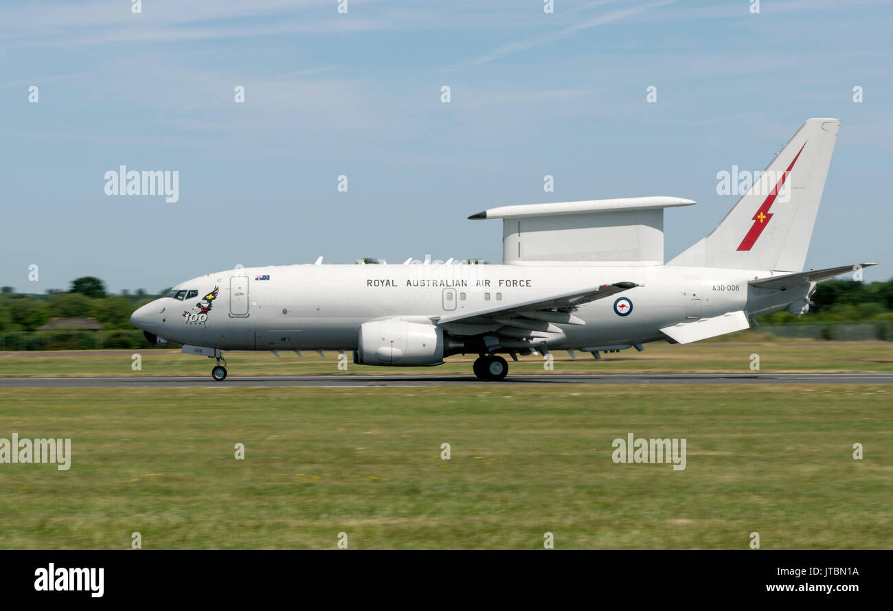 E-7A Royal Australian Air Force bei der Royal International Air Tattoo Stockfoto